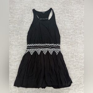Lucky Brand Black Dress with White Lace Detail
